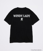 山下達郎とJOURNAL STANDARDのコラボTシャツ「WINDY LADY TEE」の裏面（ブラック）。