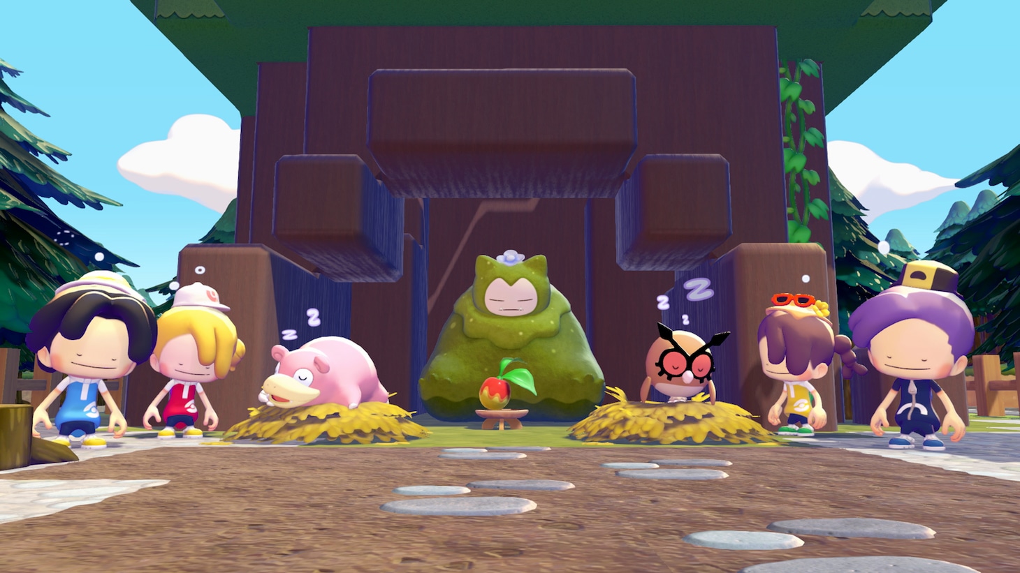 「ぽこ あ ポケモン」ゲーム中の画面。