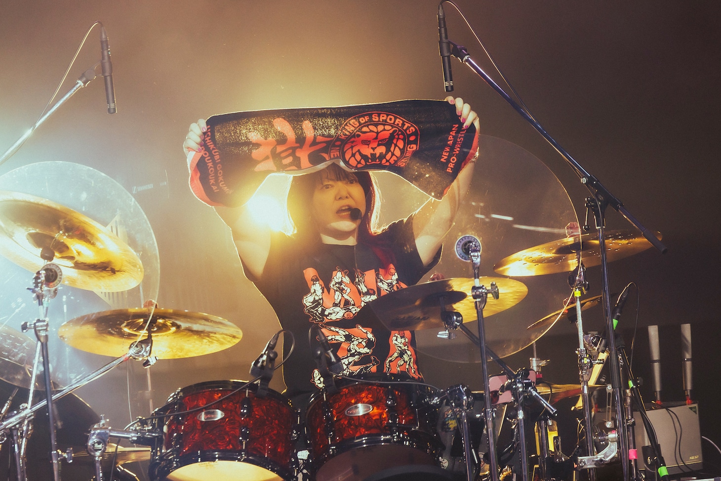 河本あす香（Dr, Vo / 打首獄門同好会）（撮影：冨田味我）