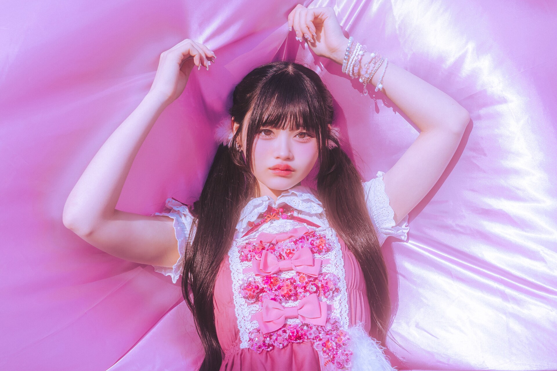 THE PINK MINDSの海老一陽南（えびいちひなた）。（撮影：汐留シユ