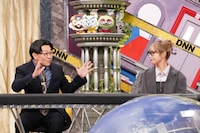 「全力！脱力タイムズ」より。左から、伊藤俊介（オズワルド）、仲川瑠夏（FRUITS ZIPPER）。