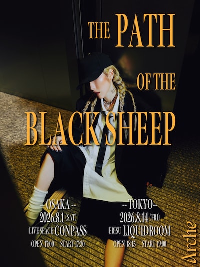 「Arche 東阪ツアー2026『THE PATH OF THE BLACK SHEEP』」告知キービジュアル