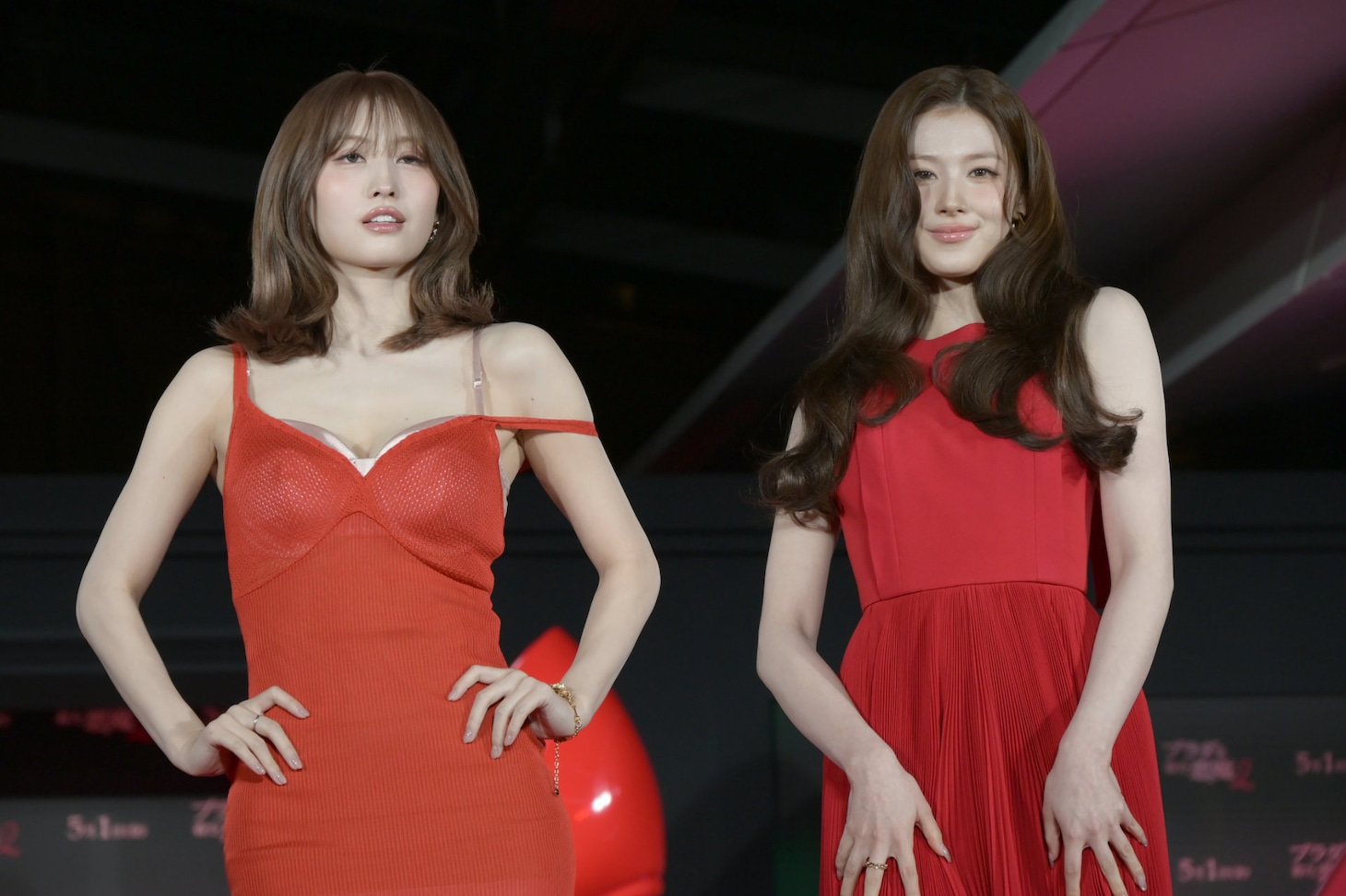 左からモモ、サナ。ともにTWICE。