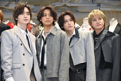 左から玉森裕太、藤ヶ谷太輔、千賀健永、二階堂高嗣。