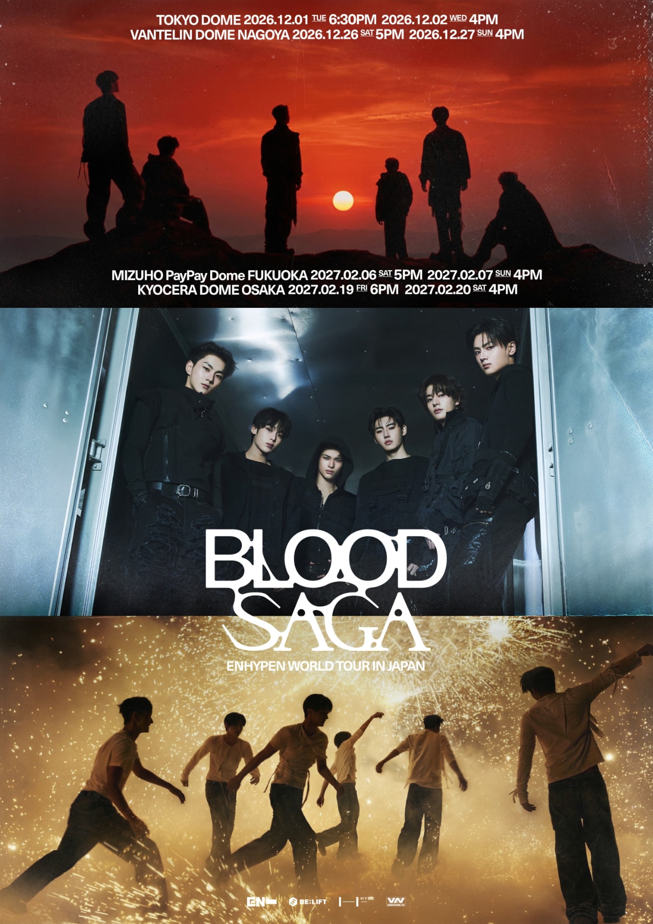 ENHYPENが初の4大ドームツアー、「BLOOD SAGA」は21都市30公演にわたる