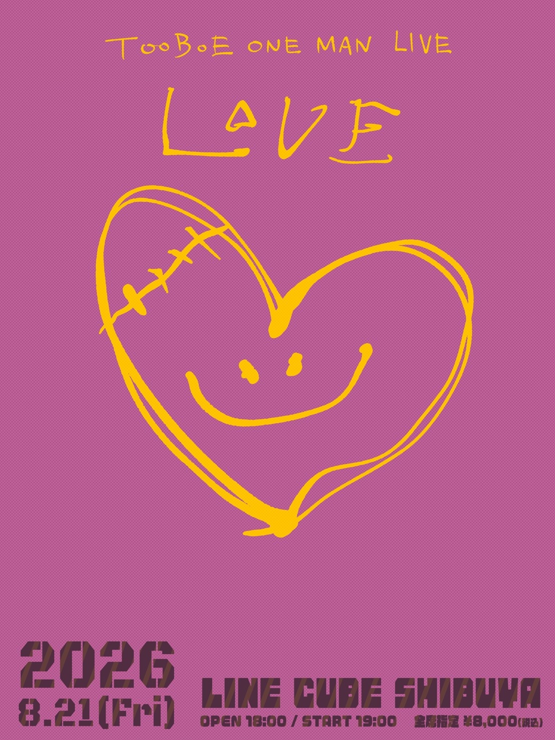 TOOBOE「ONE MAN LIVE 2026 "LOVE"」ビジュアル