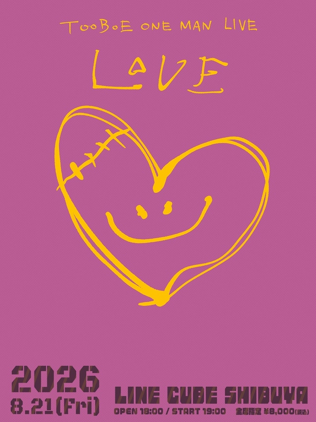 TOOBOE「ONE MAN LIVE 2026 "LOVE"」ビジュアル
