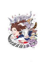 浦沢直樹が手がけた矢野顕子50周年記念イラスト。