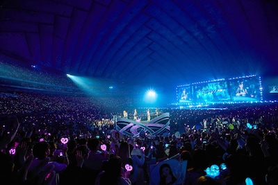 aespa「2026 aespa LIVE TOUR - SYNK : aeXIS LINE - in JAPAN [SPECIAL EDITION DOME TOUR]」の模様。（撮影 : 上西由華、村山泰紀）