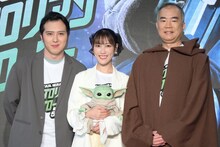 左から尾上松也、高城れに（ももいろクローバーZ）、野口聡一。