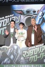 左から尾上松也、高城れに（ももいろクローバーZ）、野口聡一。