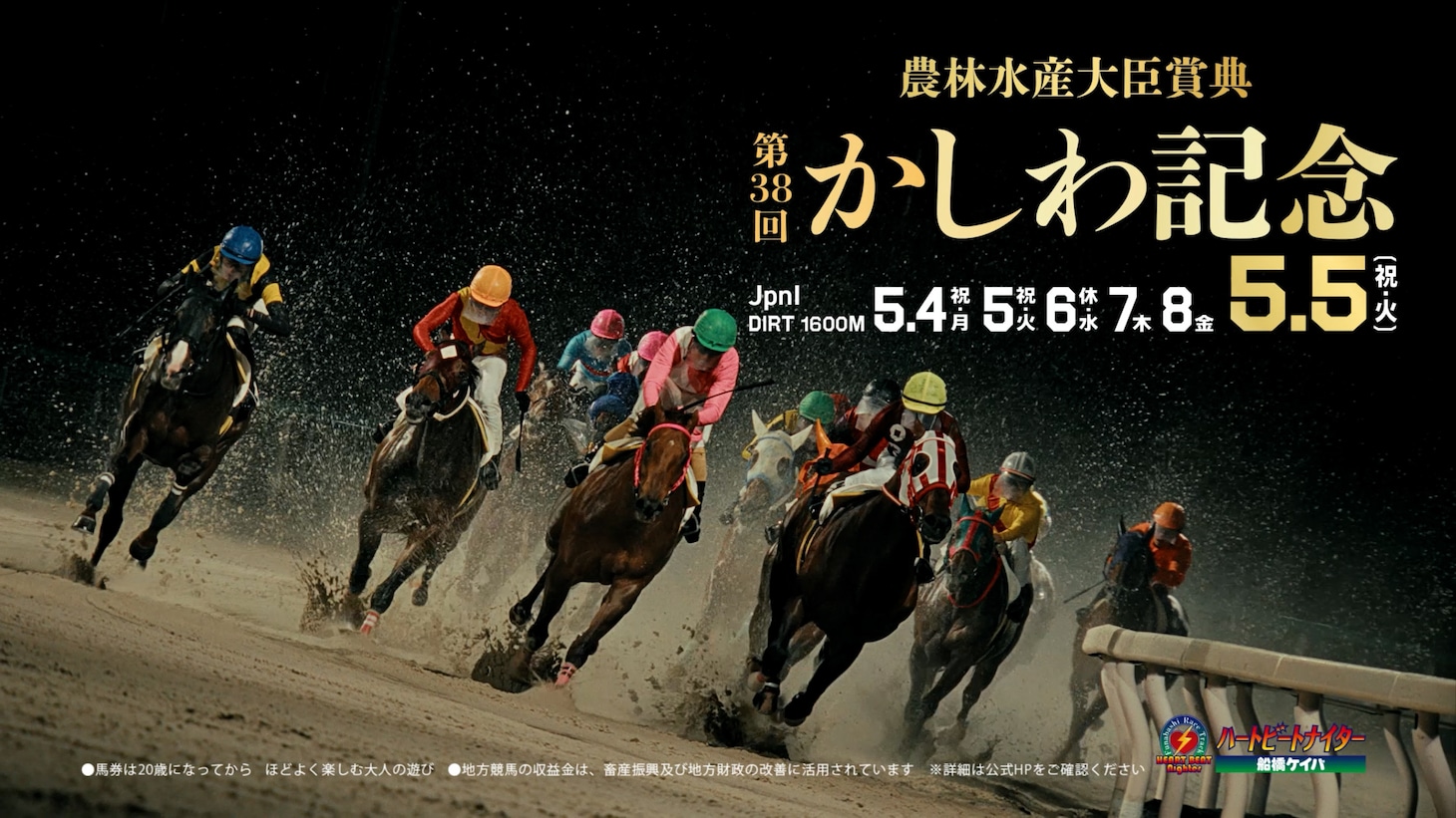 船橋ケイバの新CM「HEART BEAT」編より。