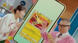 伊藤沙莉と長谷川忍（シソンヌ）。「Pokémon Trading Card Game Pocket（ポケポケ）」新CMより。