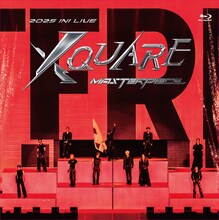 生配信の中で解禁された、映像作品「2025 INI LIVE TOUR [XQUARE - MASTERPIECE] IN VANTELIN DOME NAGOYA」Blu-rayのジャケット写真。