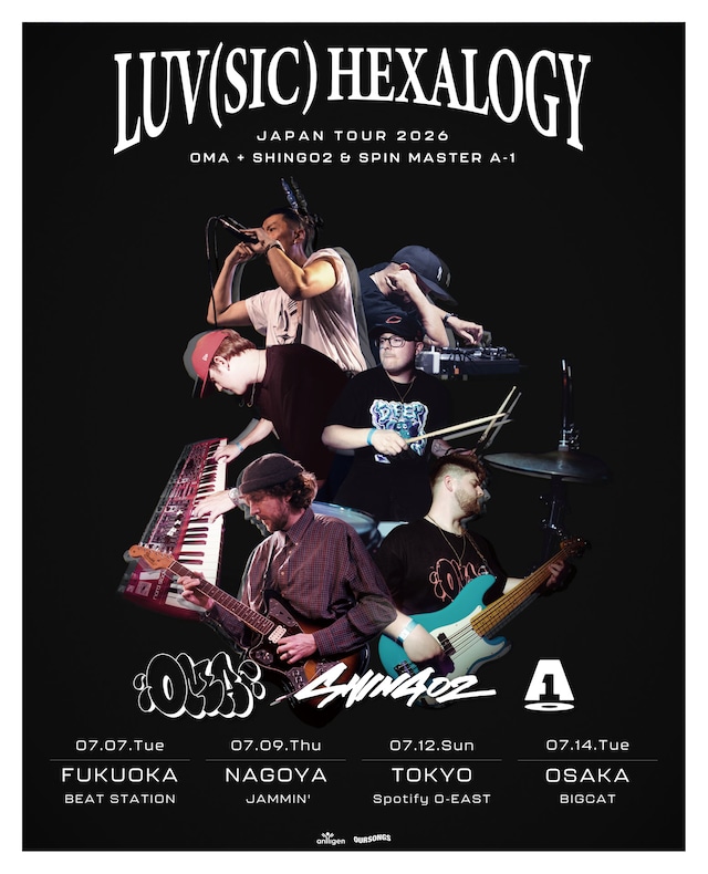 OMA + Shing02 & SPIN MASTER A-1「LUV(SIC) HEXALOGY JAPAN TOUR 2026」ビジュアル