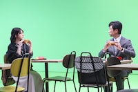 マクドナルド「サムライマック『普通のマックじゃ物足んねえ。』篇」収録時の様子。