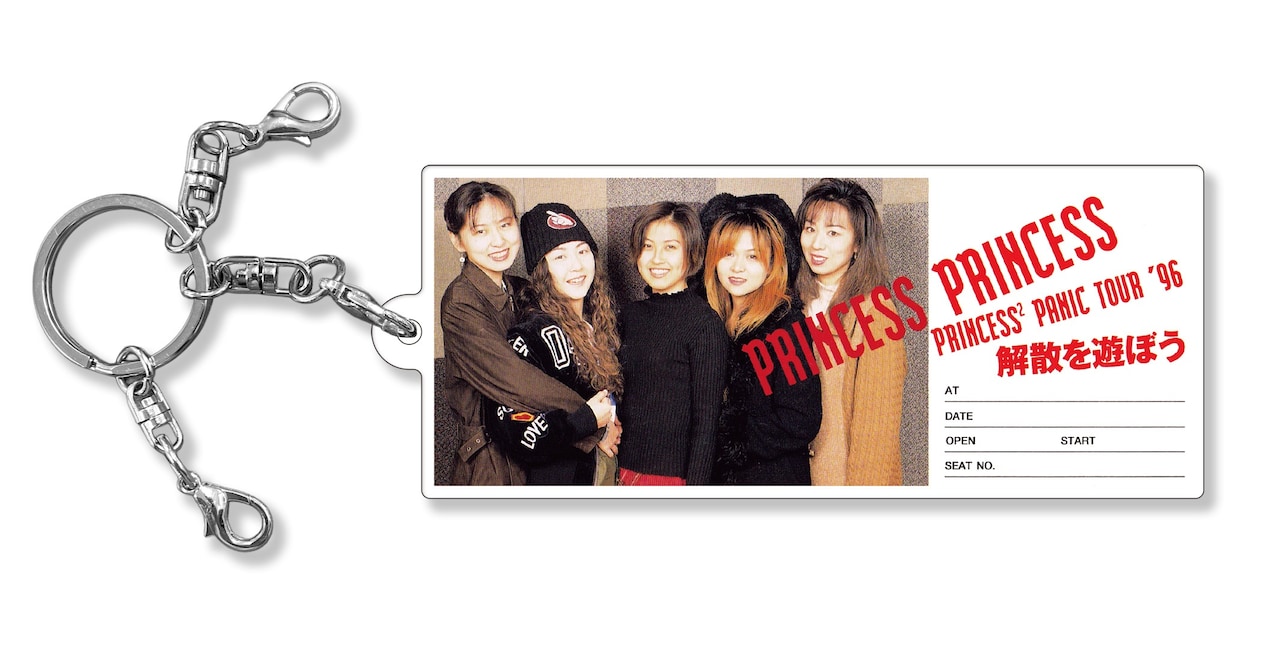 「劇場限定プリンセス プリンセス」グッズのアクリルホルダー。