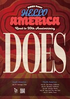 「DOES Tour - Road to 20th Anniversary - “HELLO AMERICA”」ビジュアル