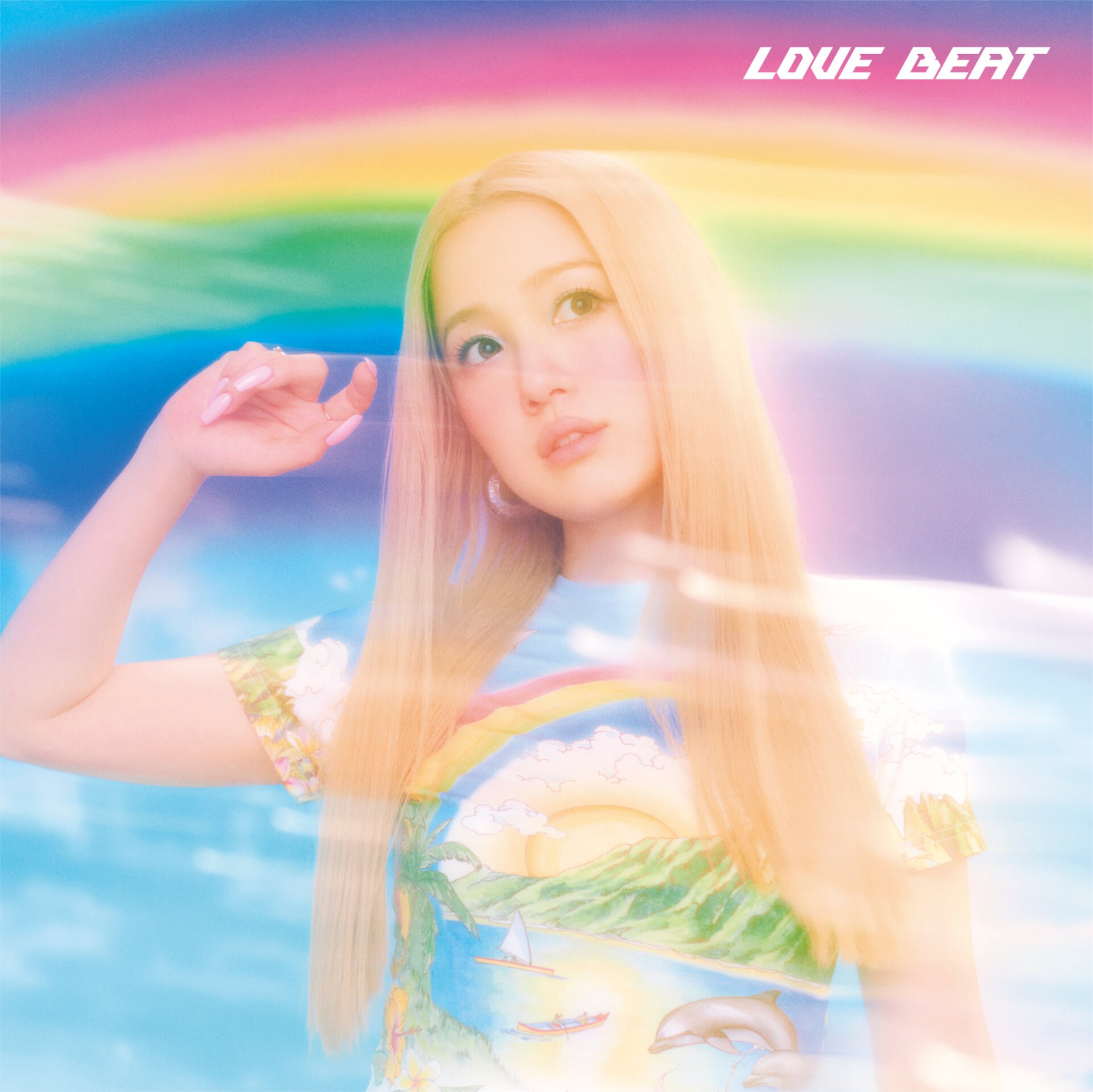 西野カナ feat. NiziU「LOVE BEAT」通常盤ジャケット [画像ギャラリー