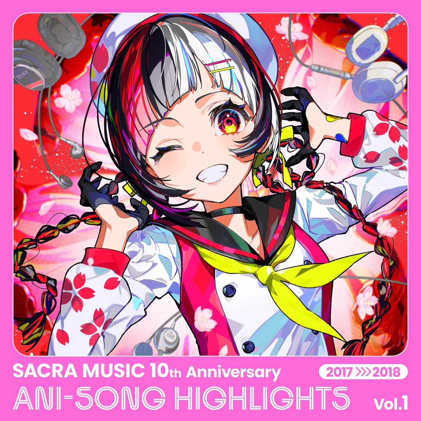 「SACRA MUSIC 10th Anniversary ANI-SONG HIGHLIGHTS Vol.1 2017-2018」配信ジャケット
