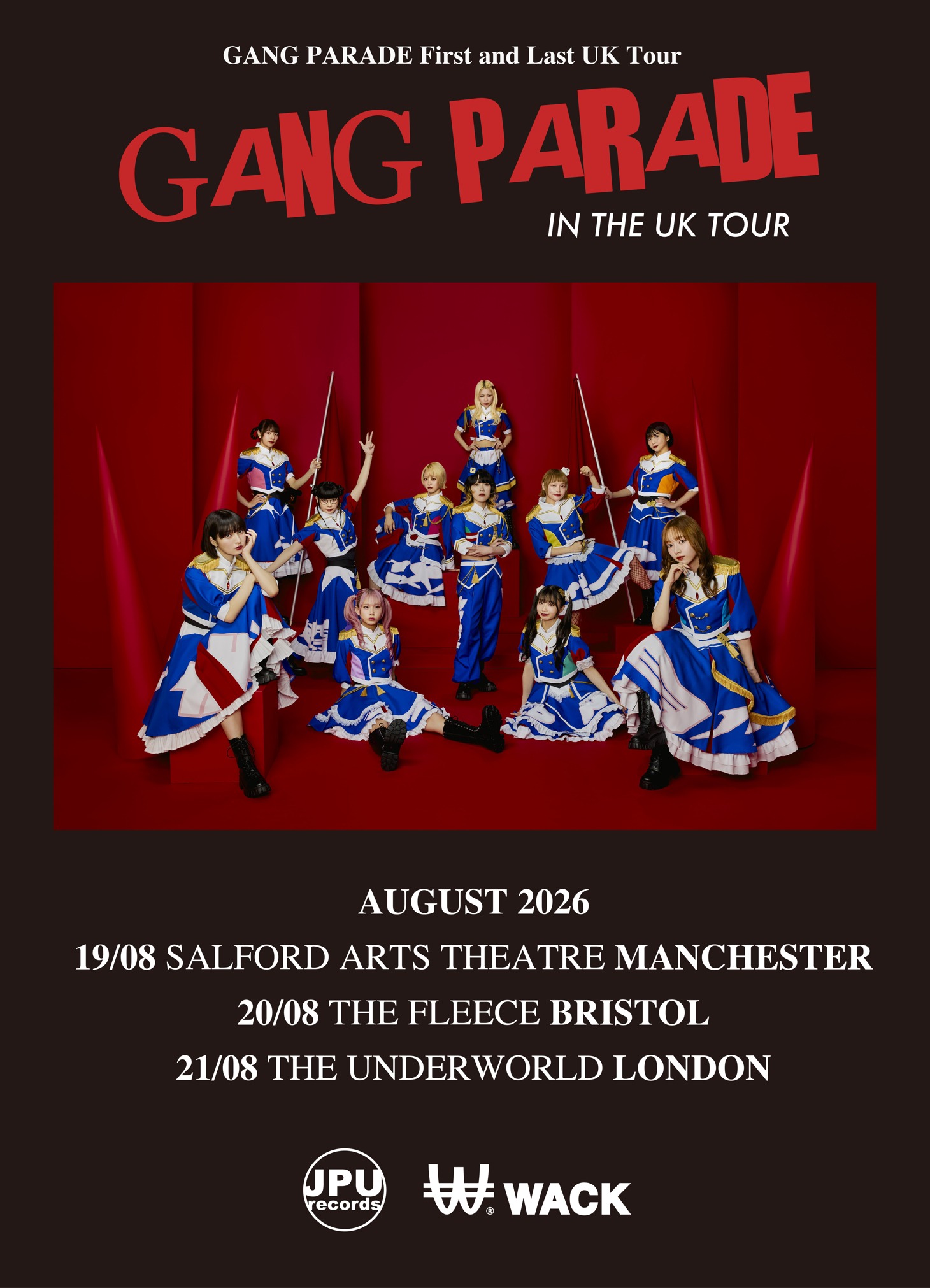 「GANG PARADE in the UK Tour」フライヤー