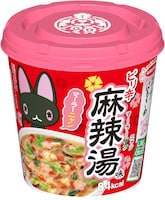 エースコックと高嶺のなでしこのコラボ商品「スープはるさめ マーラーニャン」。