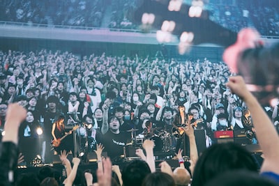 「a flood of circle 20周年記念公演 “LIVE AT 日本武道館”」の様子。（撮影：新保勇樹）