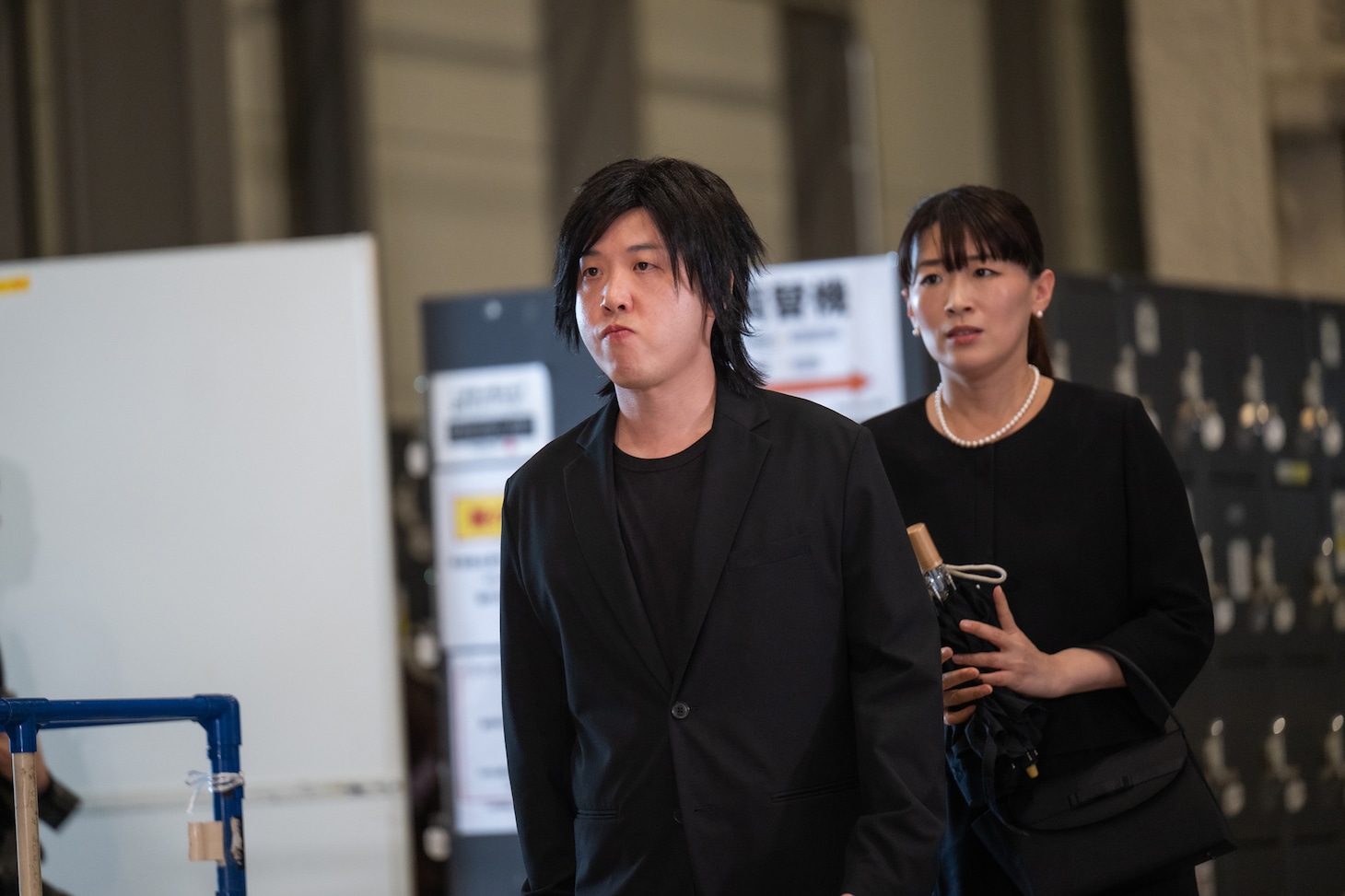 夫婦で会場を訪れたモノマネタレントのたむたむ（左）と沙羅（右）。