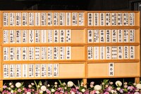 「真矢 お別れの会」芳名板