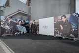 東京・原宿の竹下口パークに掲出された「Jung Kook for Calvin Klein」キャンペーンビジュアル。