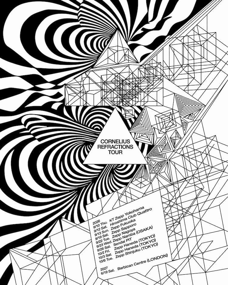「CORNELIUS REFRACTIONS TOUR 2026」告知ビジュアル