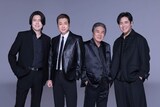 木村家。左から木村竜蔵、山川豊、鳥羽一郎、木村徹二。