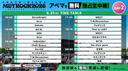 「OSAKA METROPOLITAN ROCK FESTIVAL 2026」DAY2配信アーティスト
