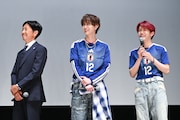 サッカーを愛するJO1白岩瑠姫、INI髙塚大夢、GAKU-MCが日本代表にエール