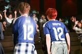 左から白岩瑠姫（JO1）、髙塚大夢（INI）。