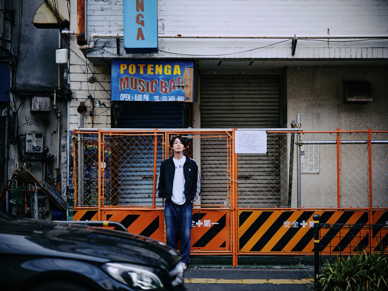 大井町の路上にて。