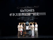 ギネス世界記録認定が発表されたときのSixTONES。