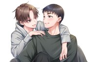 直正也によるドラマ「普通の恋愛」メインビジュアルのイラスト。