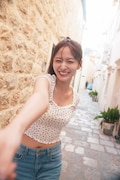 金川紗耶（乃木坂46）1st写真集「好きのグラデーション」先行カット第8弾。（撮影：三宮幹史）