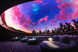 「流れ星を探して feat. BUMP OF CHICKEN」上映館の1つ、コニカミノルタプラネタリウム満天NAGOYAの内部。