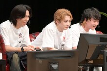 「PICO PARK2」をプレイするリョウガ、ユーキ、橘柊生。