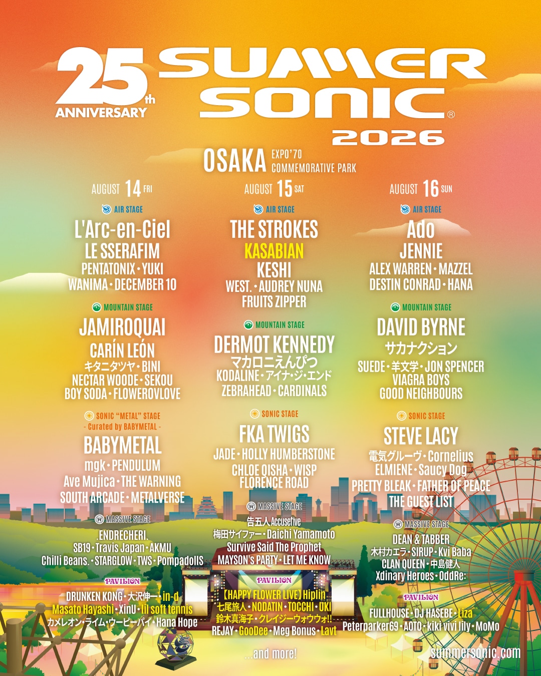 Summer Sonic 11th lineup announcement adds Mao Abe, Non, Mamiko
