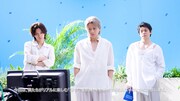 Number_iが出演する雪肌精の新CM「冷やし雪肌精で涼感美白」編のメイキングカット。