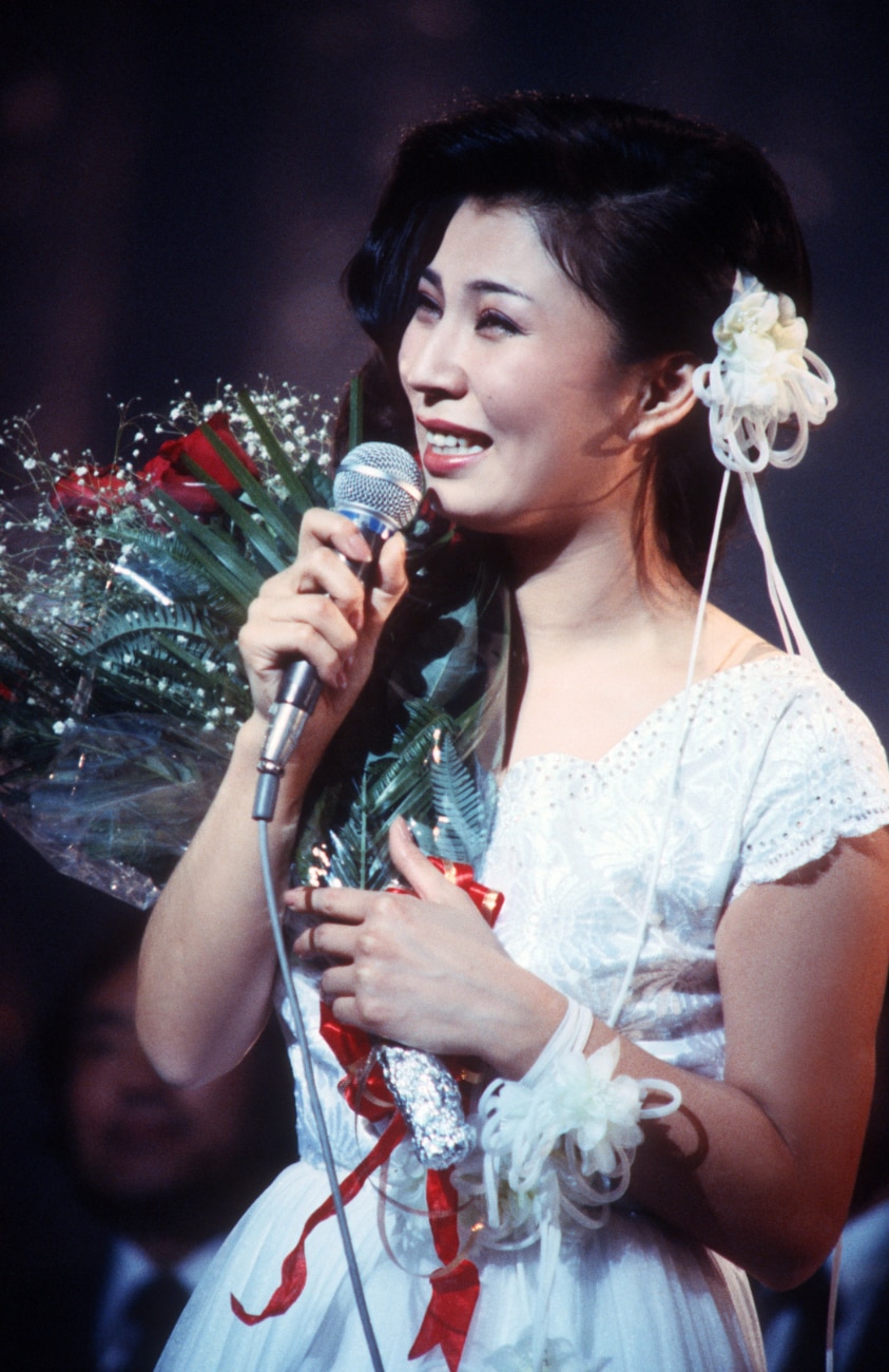 1980年の「輝く！日本レコード大賞」を受賞した八代亜紀。（写真提供