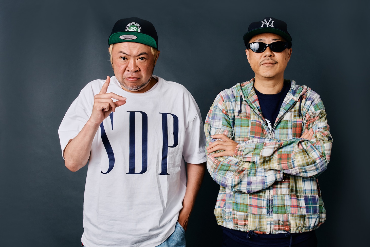 サイプレス上野（サイプレス上野とロベルト吉野）とSATUSSY（韻踏合組合）。