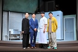 左から西田征史、駿河太郎、藤井流星、濱田龍臣。（撮影：阿部章仁）