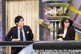 「全力！脱力タイムズ」より。左から、西村真二（コットン）、鎮西寿々歌（FRUITS ZIPPER）。©︎フジテレビ