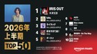今年上半期にAmazon Musicで最も再生されたのは米津玄師「IRIS OUT」、ミセスがトップ50に計13曲ランクイン