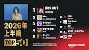 今年上半期にAmazon Musicで最も再生されたのは米津玄師「IRIS OUT」、ミセスがトップ50に計13曲ランクイン