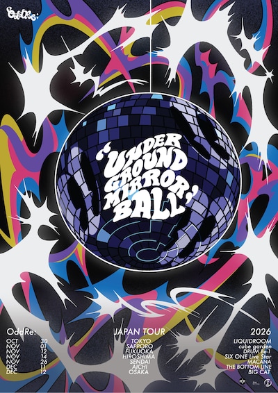 「OddRe: JAPAN TOUR 2026 "UNDERGROUND MIRRORBALL"」告知ビジュアル